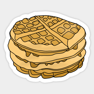 Stacks of waffles Sticker